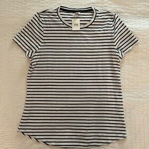 Black and white striped tee